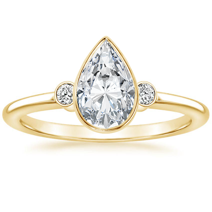 18K Yellow Gold Mila Diamond Ring, large top view