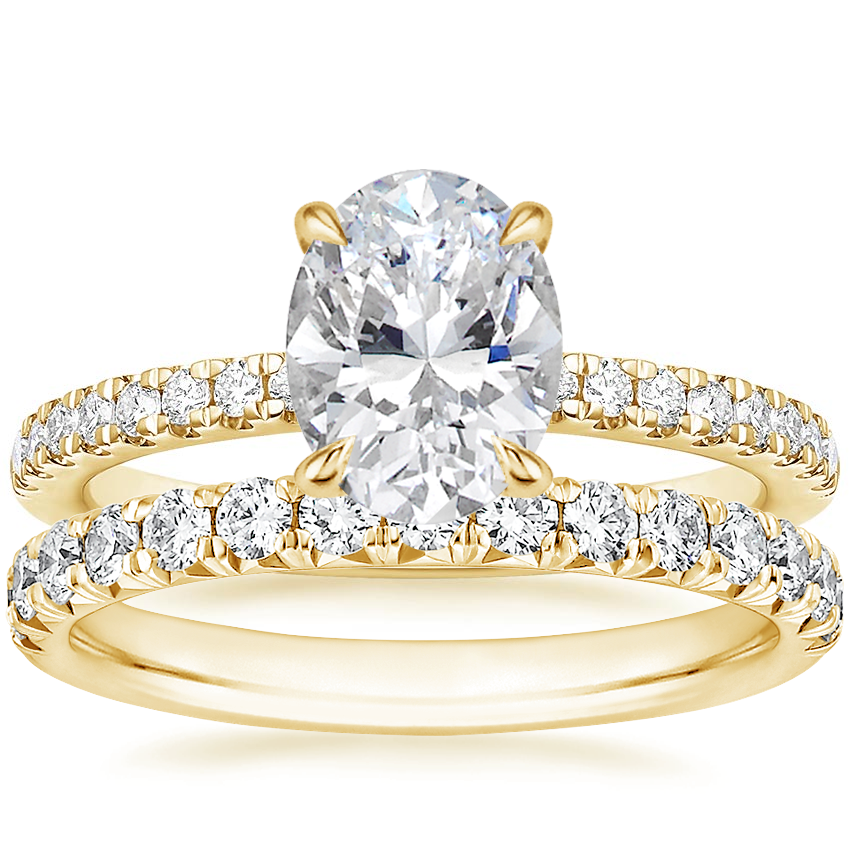 18K Yellow Gold Bliss Diamond Ring with Sienna Diamond Ring (1/2 ct. tw.)