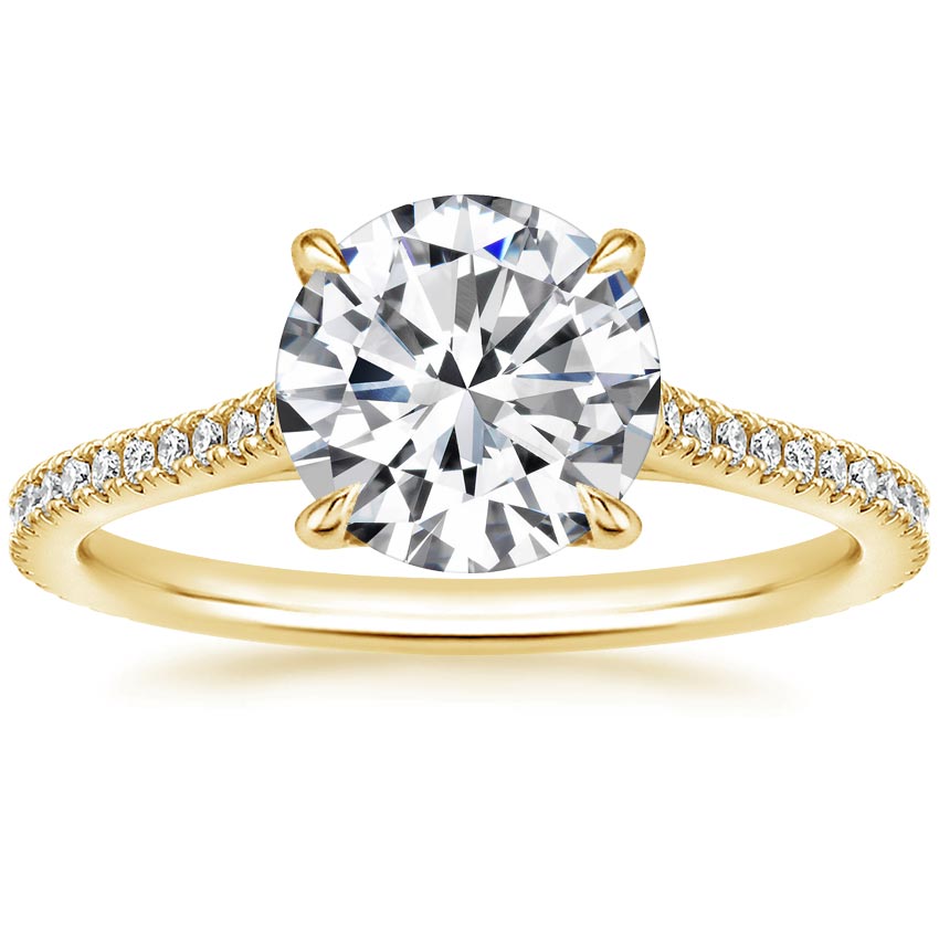 Round 18K Yellow Gold Luxe Lissome Diamond Ring (1/5 ct. tw.)