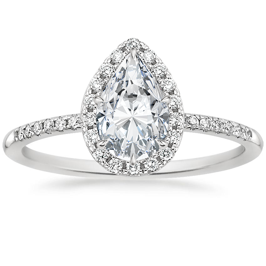 18K White Gold Cambria Diamond Ring, large top view