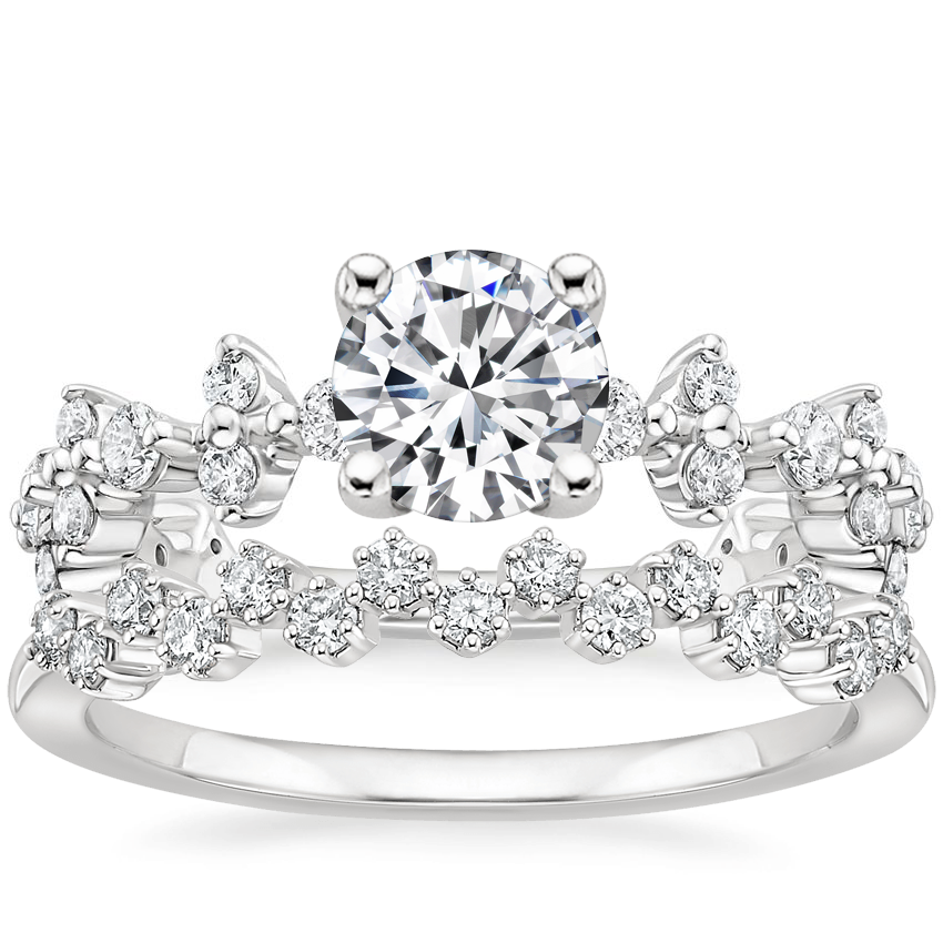 Platinum Reflection Diamond Ring with Calliope Diamond Ring (1/5 ct. tw.)