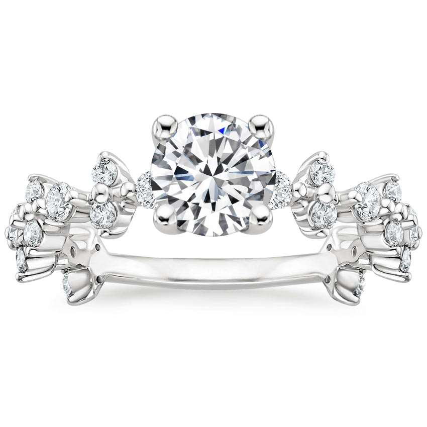 Platinum Reflection Diamond Ring, large top view