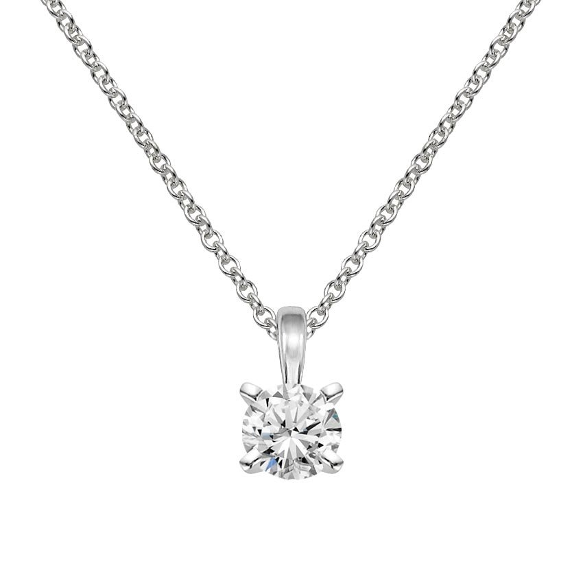 Single Bail Four Prong Pendant in Platinum | Brilliant Earth