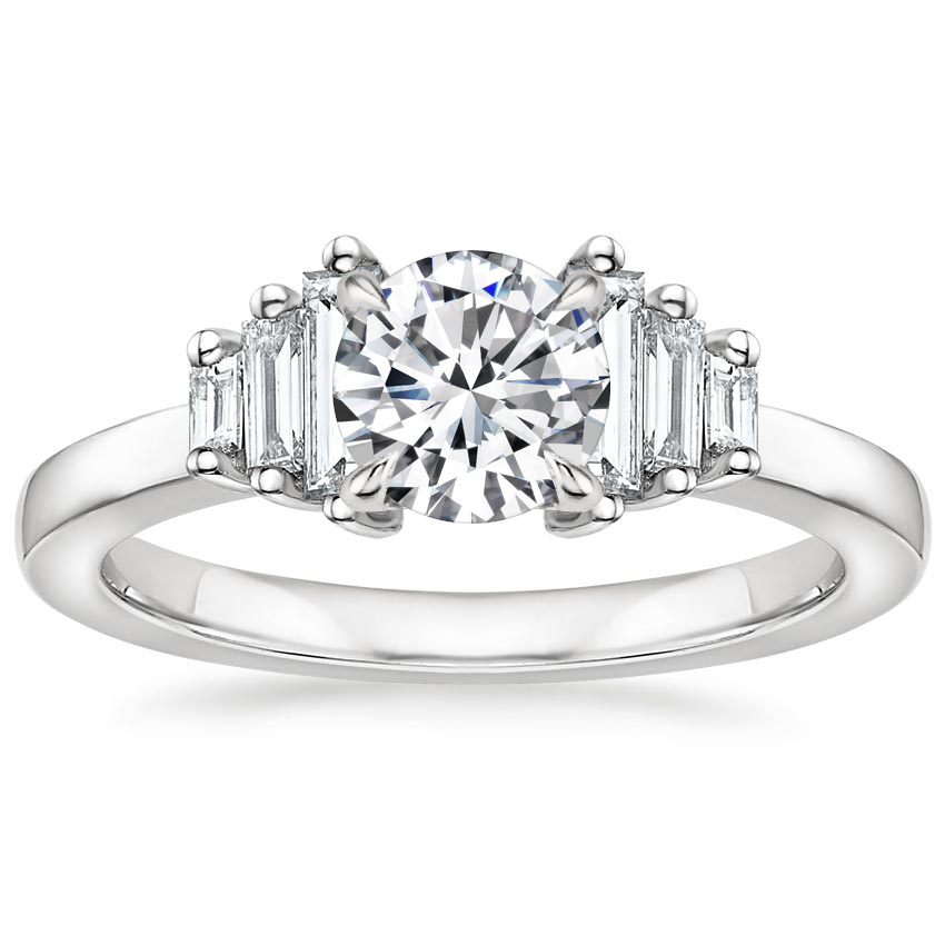 Platinum Faye Baguette Diamond Ring (1/2 ct. tw.), large top view