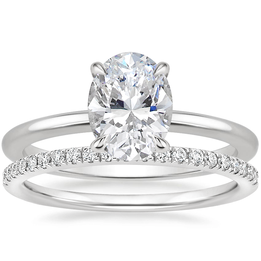 Platinum Everly Diamond Ring with Ballad Diamond Ring (1/6 ct. tw.)