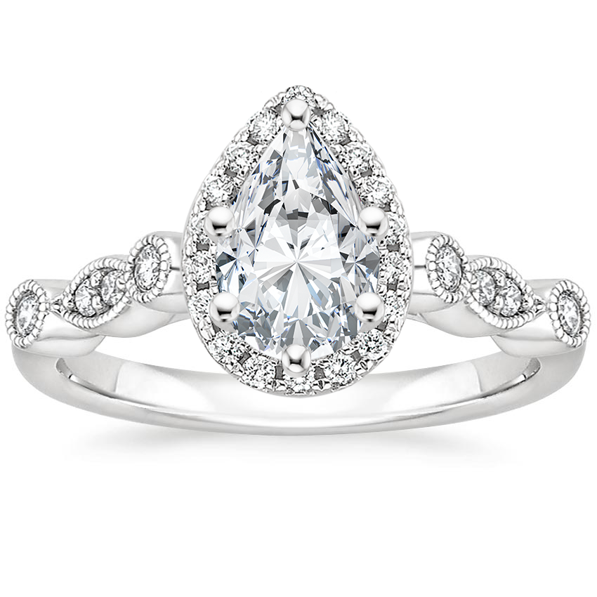Platinum Tiara Halo Diamond Ring (1/4 ct. tw.), large top view