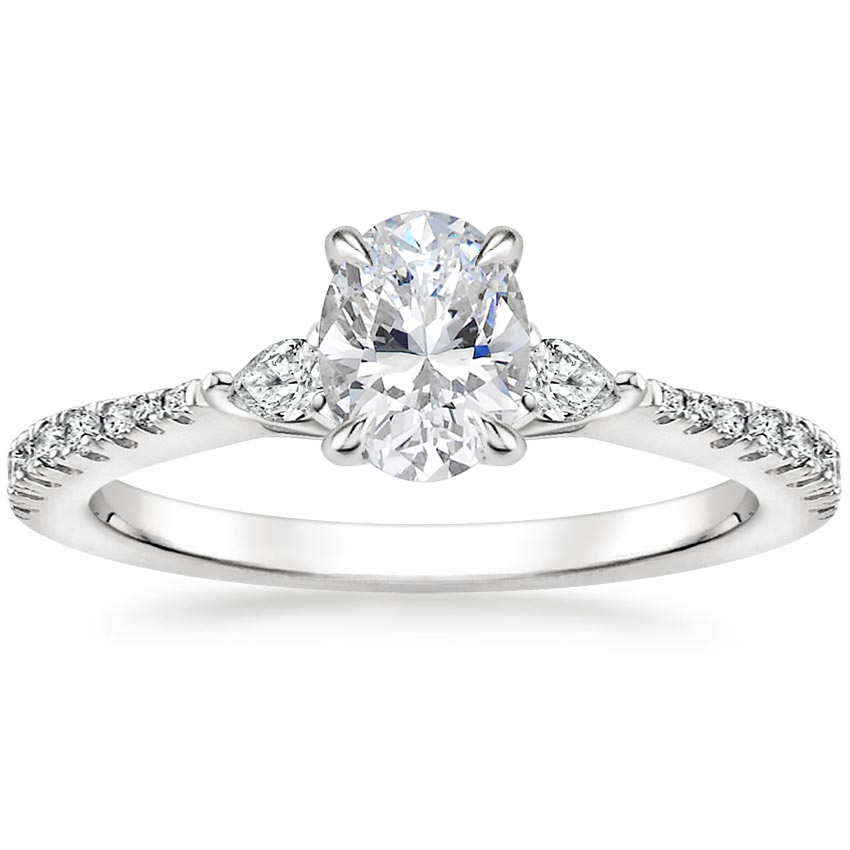 Platinum Tapered Luxe Aria Diamond Ring (1/5 ct. tw.), large top view