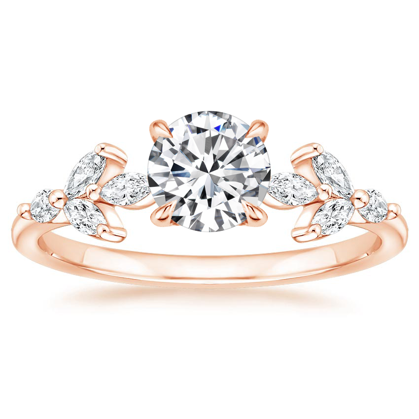 14K Rose Gold Zelie Diamond Ring (1/4 ct. tw.), large top view