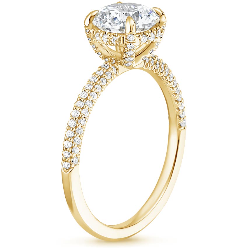 18K Yellow Gold Valencia Diamond Ring (1/3 ct. tw.), large side view