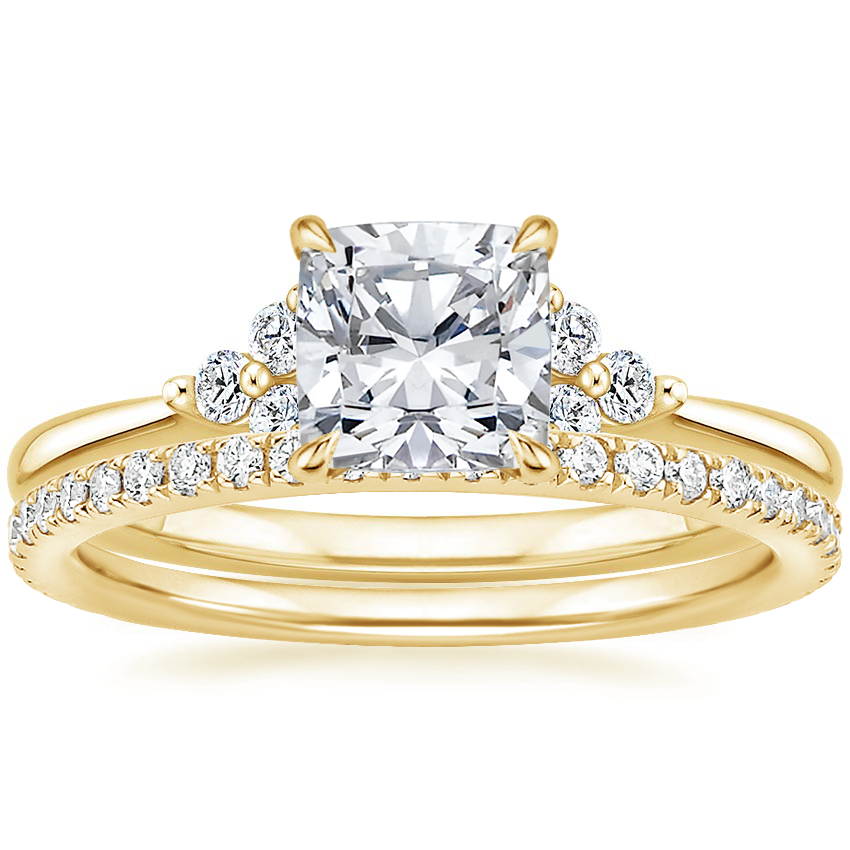 18K Yellow Gold Melody Diamond Ring with Luxe Ballad Diamond Ring (1/4 ct. tw.)