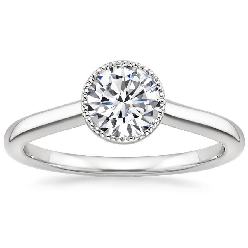 Platinum Margot Bezel Ring, large top view