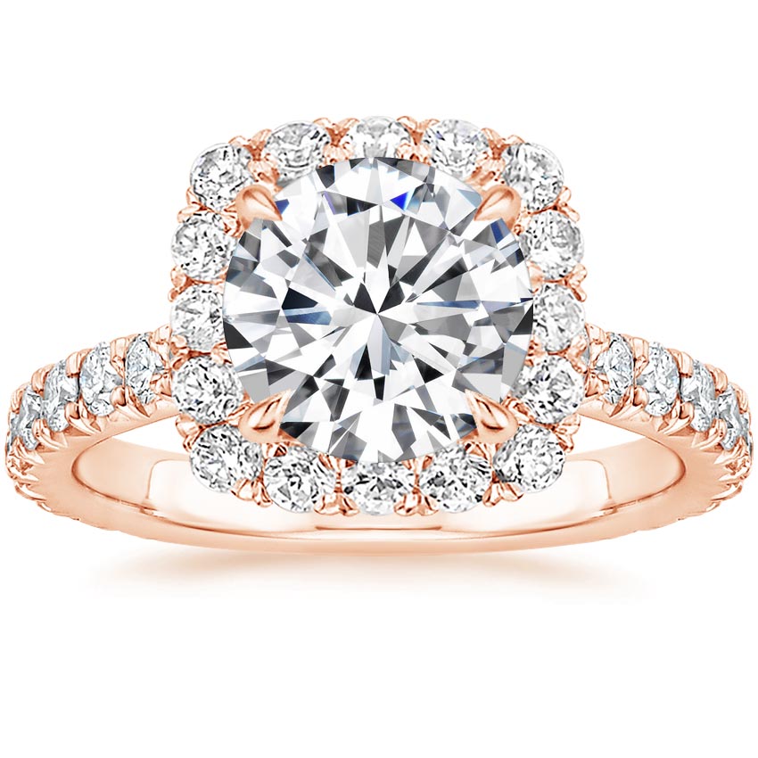 14K Rose Gold Estelle Diamond Ring (3/4 ct. tw.), large top view