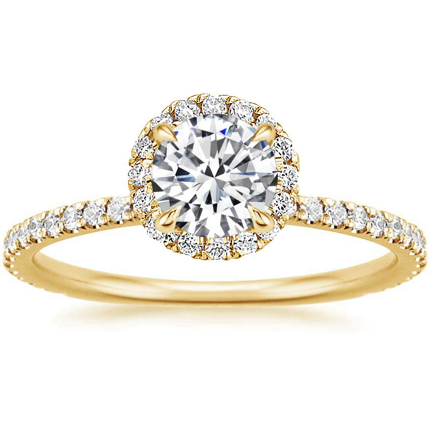 18K Yellow Gold Waverly Diamond Ring (1/2 ct. tw.), large top view