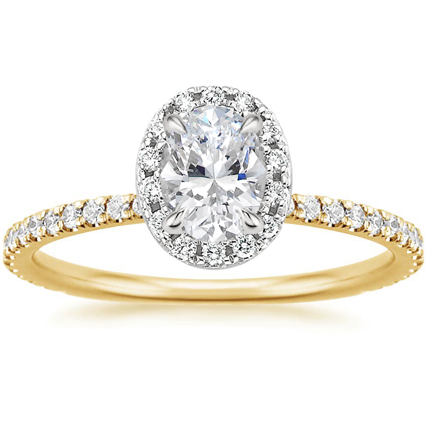 18K Yellow Gold Mixed Metal Waverly Diamond Ring (1/2 ct. tw.), large top view