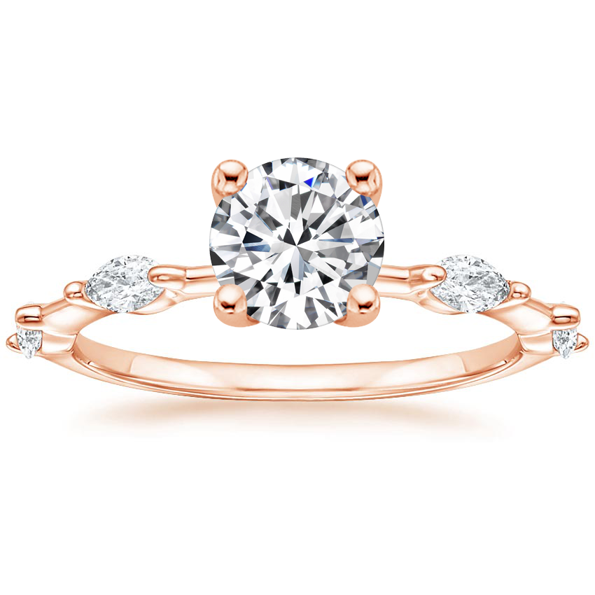 14K Rose Gold Aimee Marquise Diamond Ring (1/4 ct. tw.), large top view