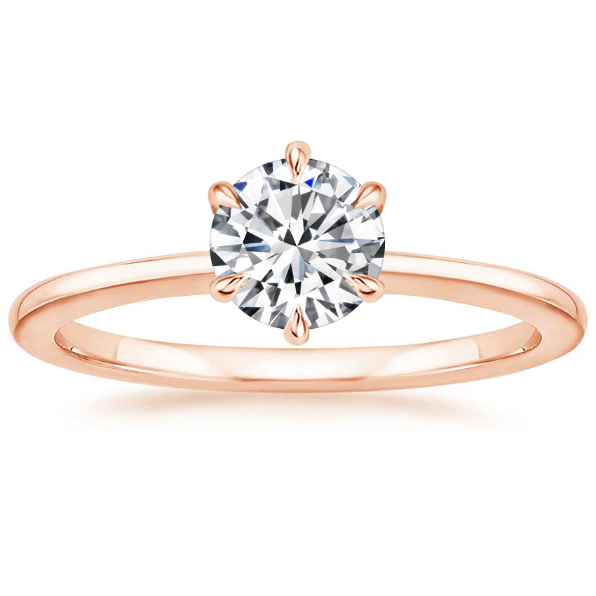 14K Rose Gold Petite Esme 1.5mm Ring, large top view