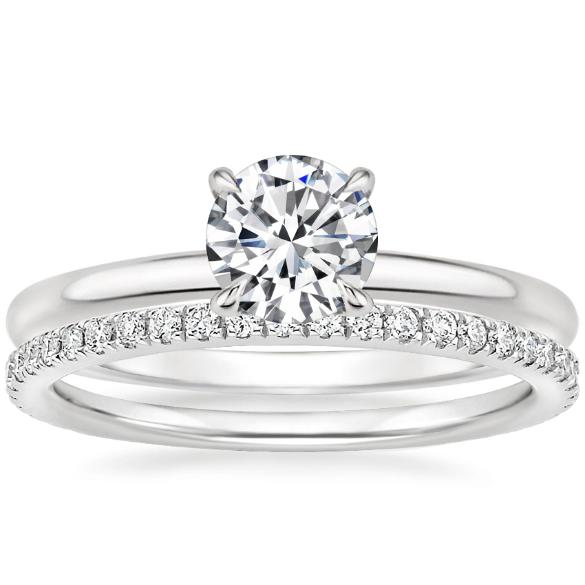 18K White Gold Salma Diamond Ring with Luxe Ballad Diamond Ring (1/4 ct. tw.)