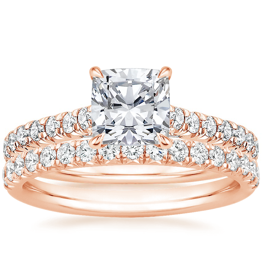 14K Rose Gold Chantal Diamond Ring with Amelie Diamond Ring (1/3 ct. tw.)
