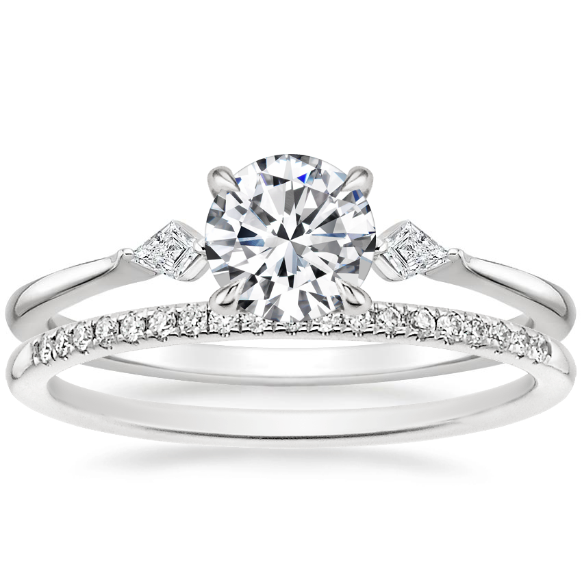 Platinum Cometa Diamond Ring with Whisper Diamond Ring (1/10 ct. tw.)