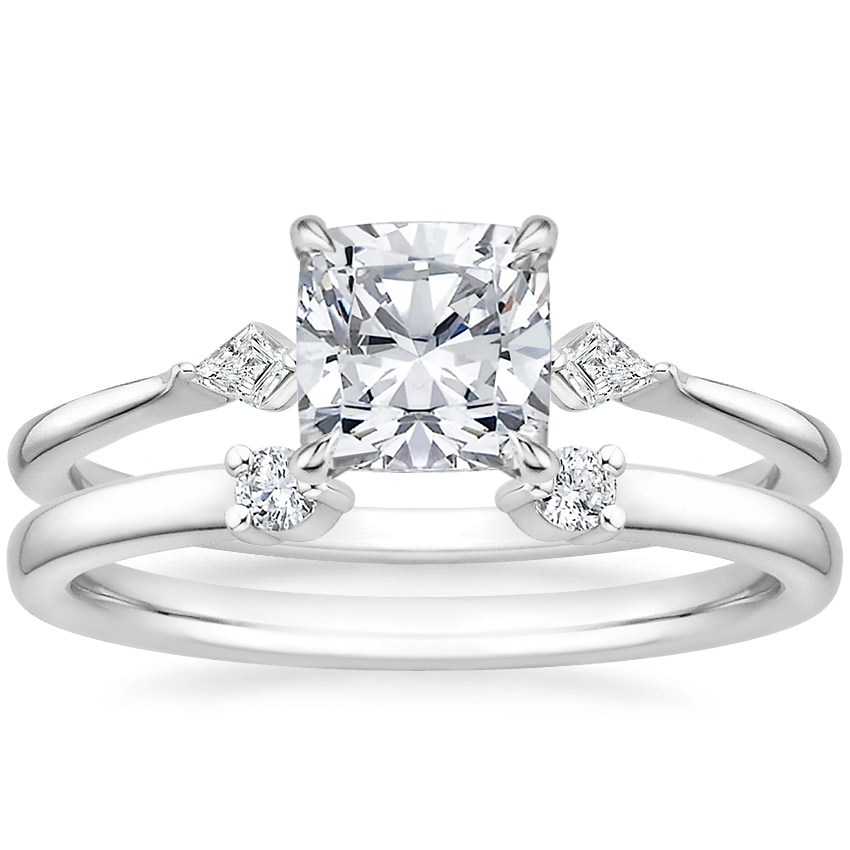 Platinum Cometa Diamond Ring with Wren Diamond Open Ring
