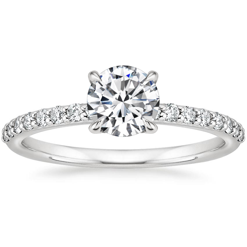 Platinum Cecilia Diamond Ring (1/3 ct. tw.), large top view