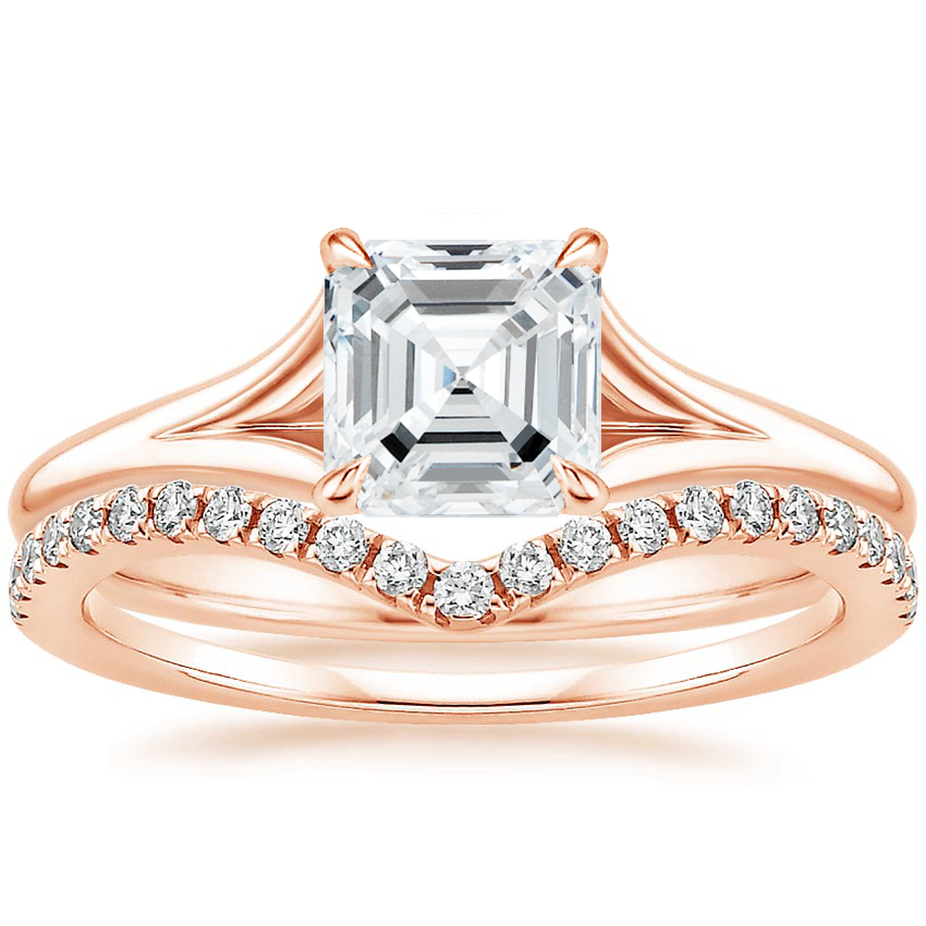 14K Rose Gold Reverie Ring with Flair Diamond Ring (1/6 ct. tw.)