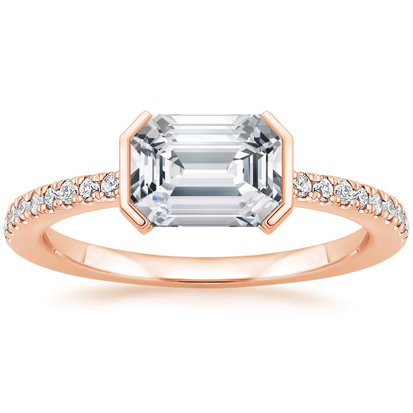 Emerald 14K Rose Gold Ingrid Diamond Ring
