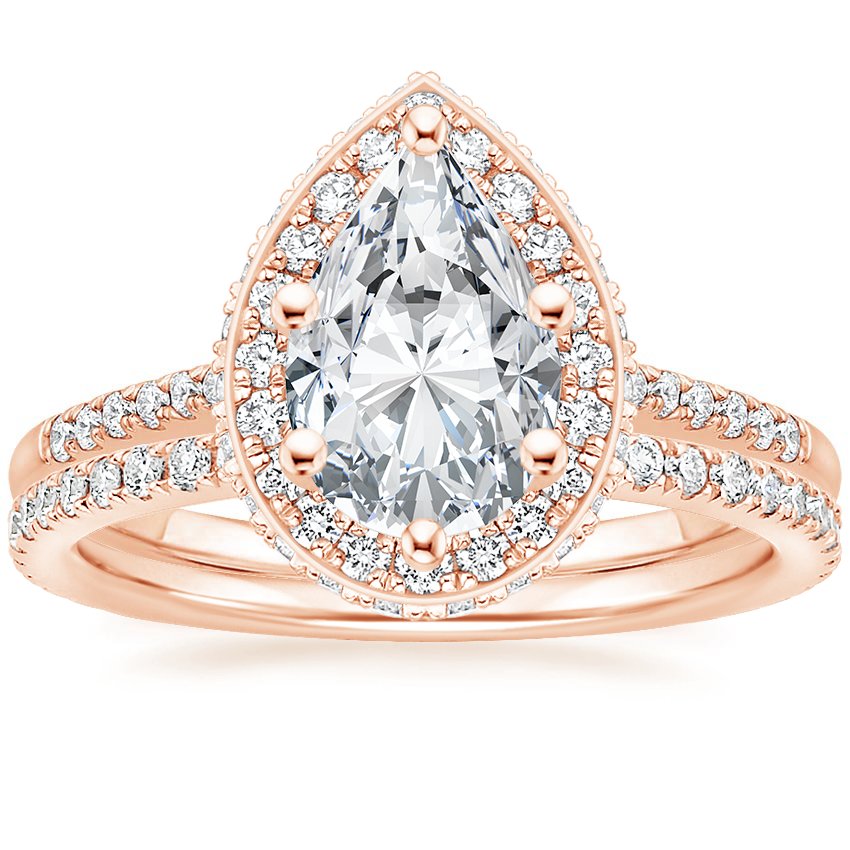 14K Rose Gold Audra Diamond Ring with Luxe Ballad Diamond Ring (1/4 ct. tw.)