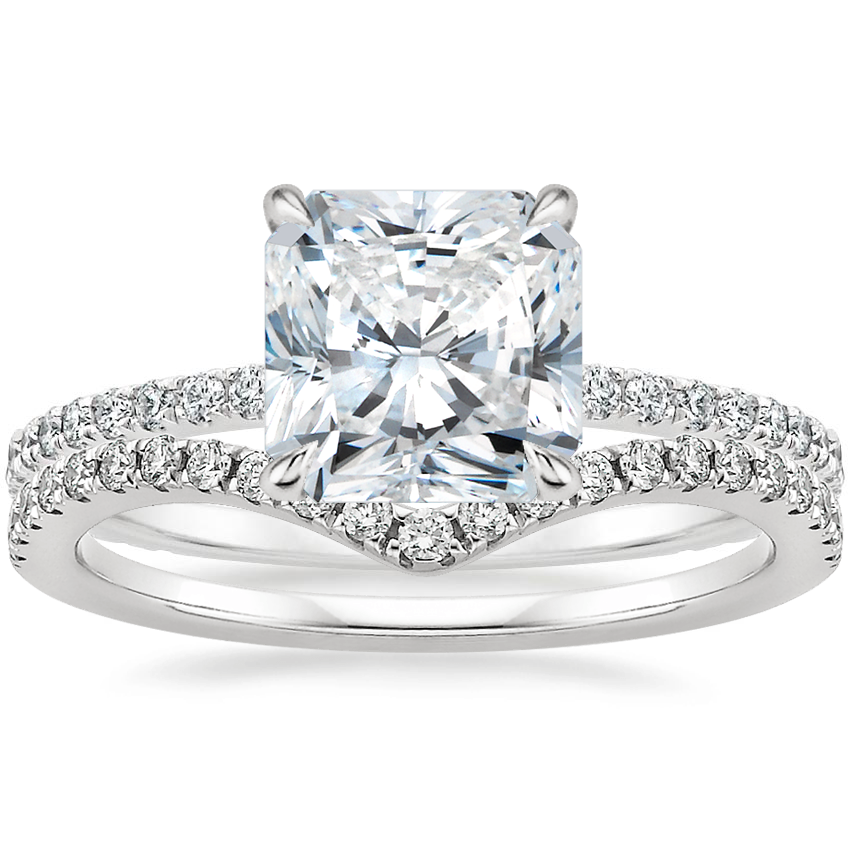 Platinum Demi Diamond Ring (1/3 ct. tw.) with Flair Diamond Ring