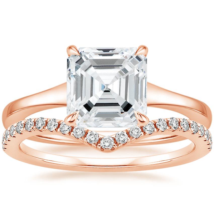 14K Rose Gold Muse Ring with Flair Diamond Ring (1/6 ct. tw.)