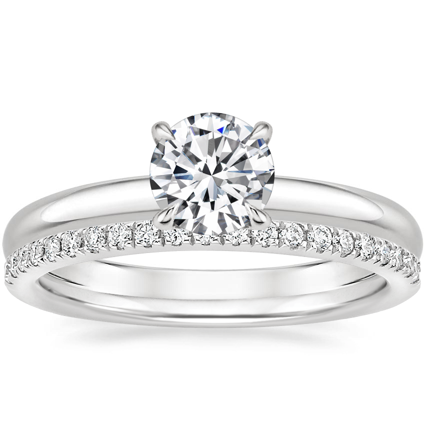 18K White Gold Heritage Diamond Ring with Ballad Diamond Ring (1/6 ct. tw.)