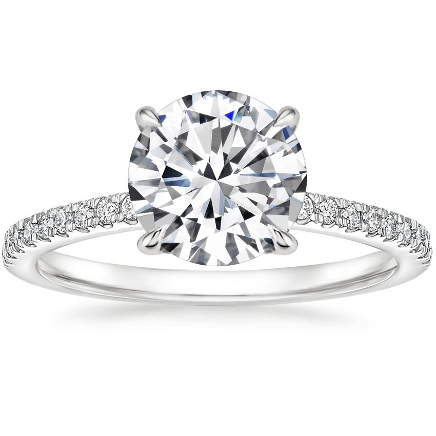 Platinum Petite Demi Diamond Ring (1/5 ct. tw.), large top view
