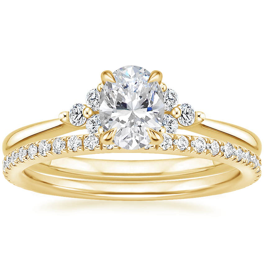 18K Yellow Gold Melody Diamond Ring with Luxe Ballad Diamond Ring (1/4 ct. tw.)
