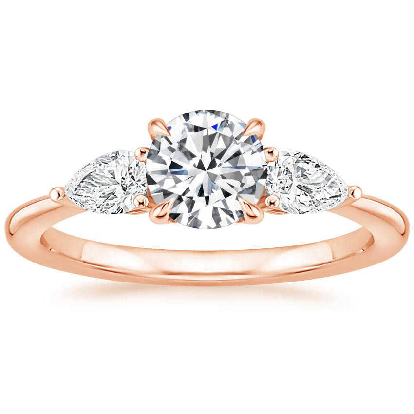 14K Rose Gold Adorned Opera Diamond Ring (1/2 ct. tw.), large top view