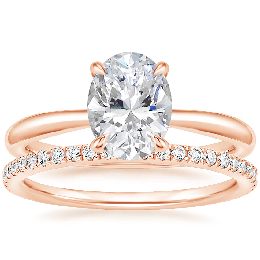 14K Rose Gold Freesia Ring with Luxe Ballad Diamond Ring (1/4 ct. tw.)