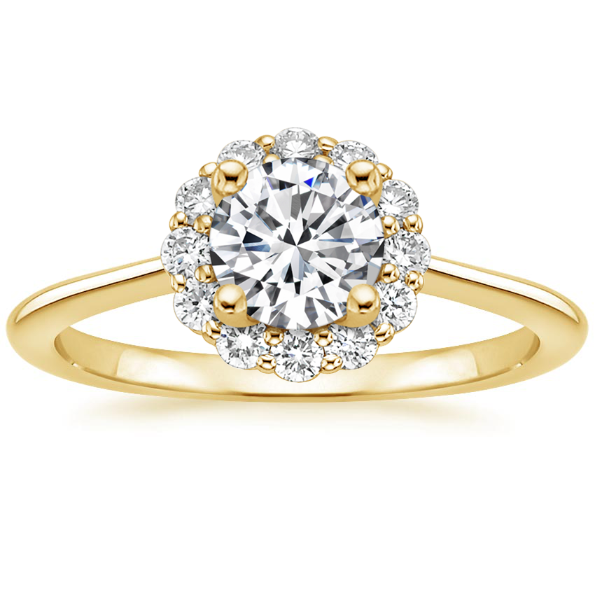 18K Yellow Gold Calla Diamond Ring (1/3 ct. tw.), large top view
