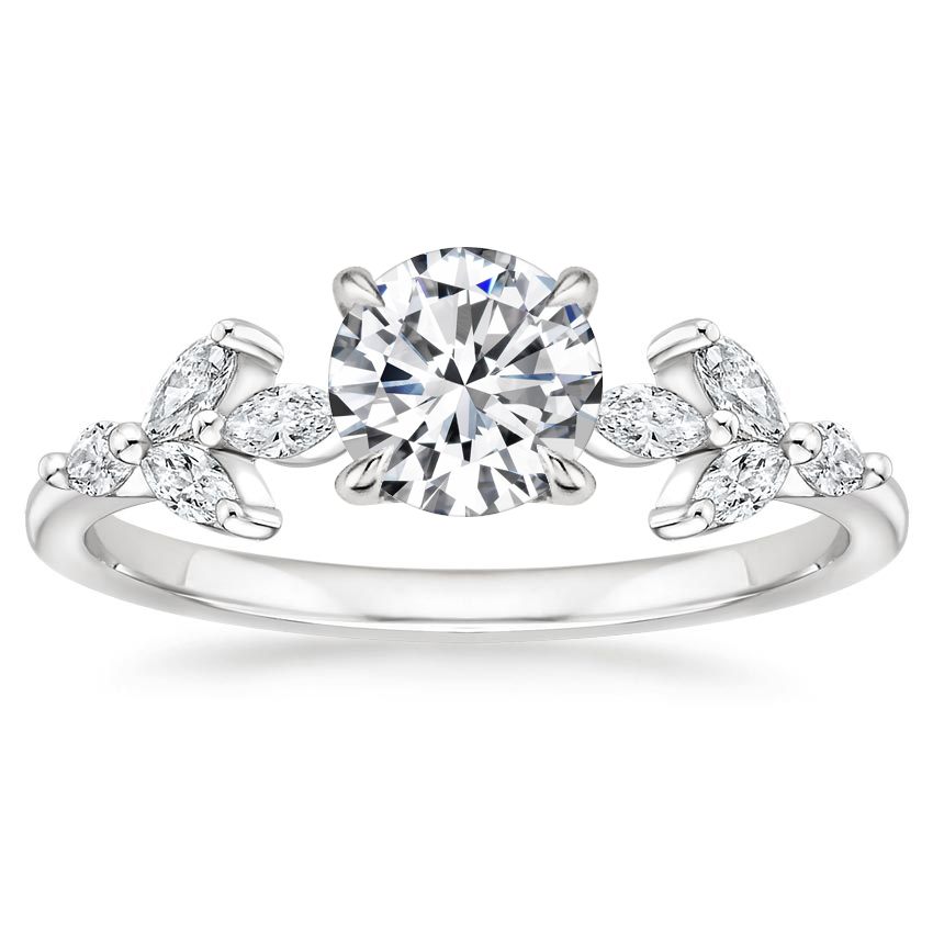 Round Platinum Zelie Diamond Ring (1/4 ct. tw.)