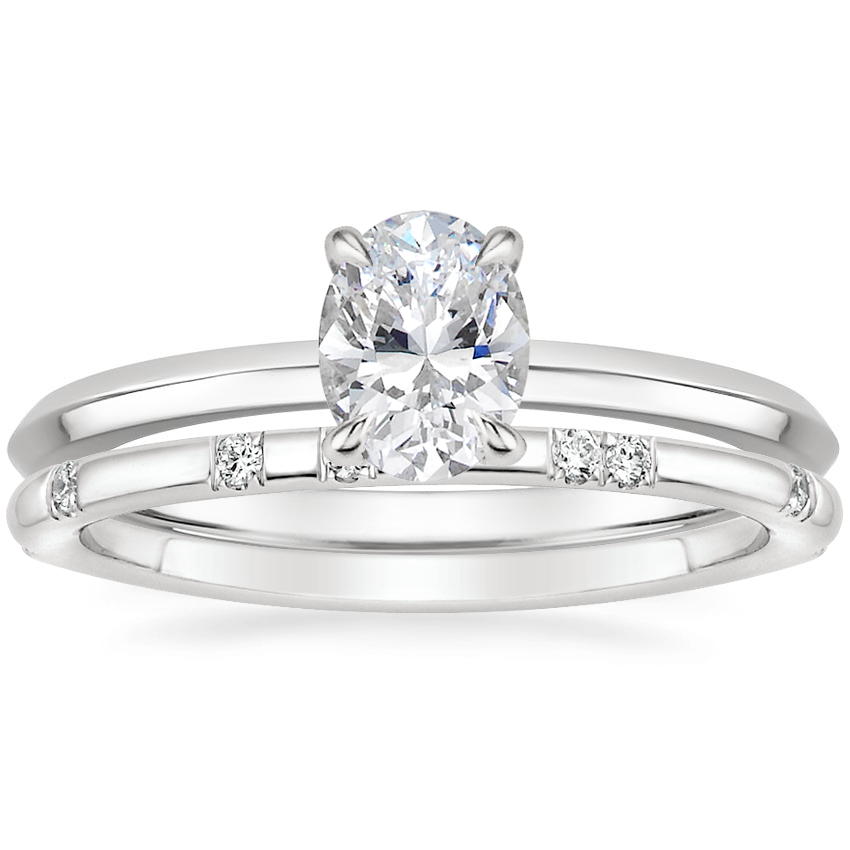 18K White Gold Hazel Ring with Astra Diamond Ring