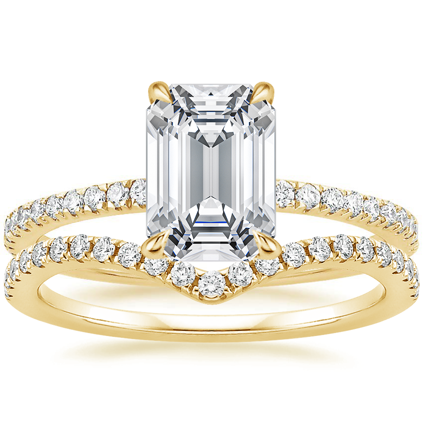 18K Yellow Gold Luxe Viviana Diamond Ring (1/3 ct. tw.) with Flair Diamond Ring