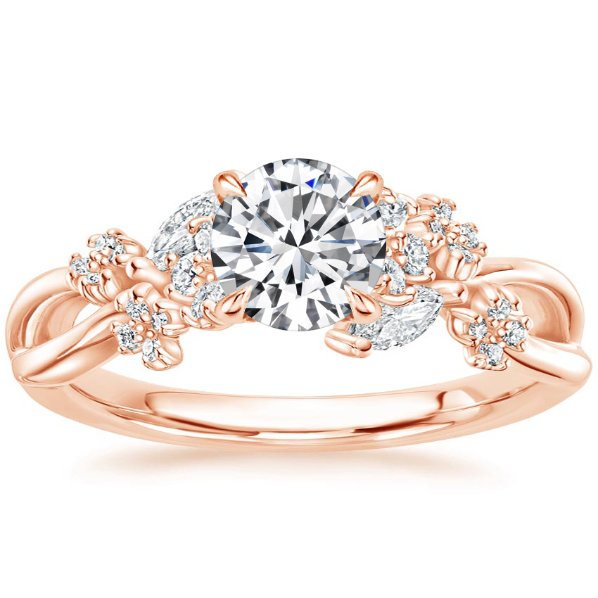 14K Rose Gold Summer Blossom Diamond Ring (1/4 ct. tw.), large top view