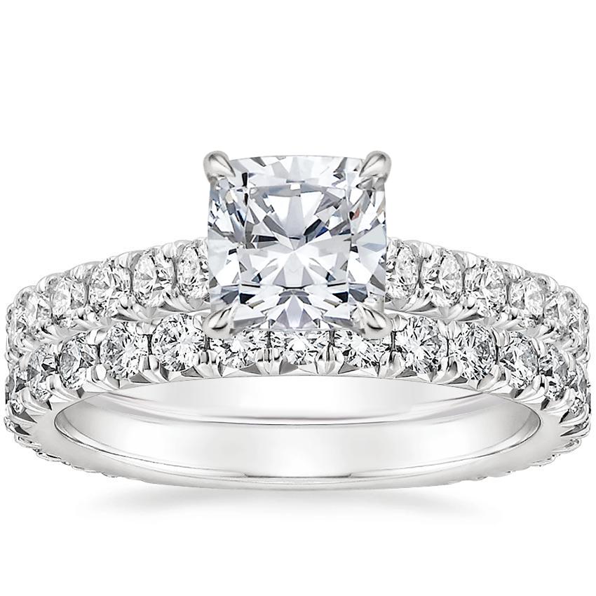 18K White Gold Sienna Diamond Ring (2/5 ct. tw.) with Luxe Sienna Diamond Ring (5/8 ct. tw.)