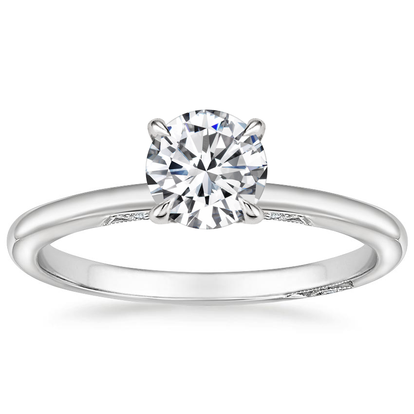 18K White Gold Simply Tacori Delicate Drape Diamond Ring, large top view