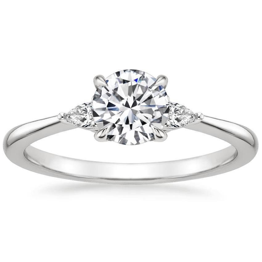 Platinum Aria Diamond Ring (1/10 ct. tw.), large top view