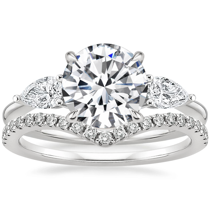Platinum Opera Diamond Ring with Flair Diamond Ring (1/6 ct. tw.)