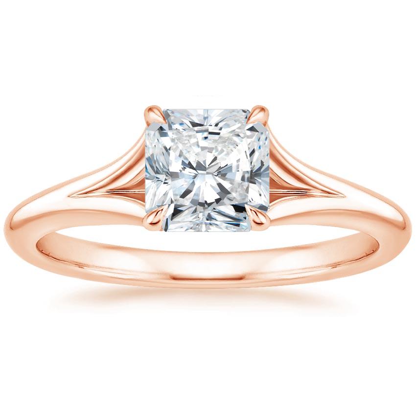14K Rose Gold Reverie Solitaire Ring, large top view