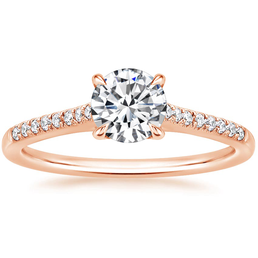 14K Rose Gold Lissome Diamond Ring (1/10 ct. tw.), large top view