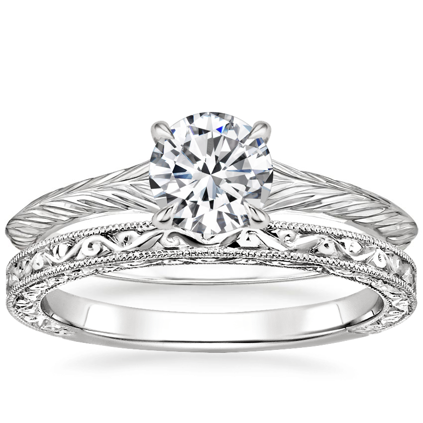 18K White Gold Canela Ring with Hudson Ring