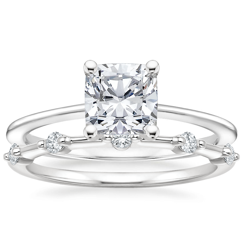 18K White Gold Aimee Ring with Aimee Diamond Ring