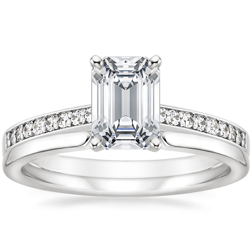 Platinum Starlight Diamond Ring with Liv Wedding Ring