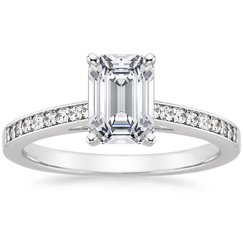 18K White Gold Starlight Channel Set Diamond Ring, large top view